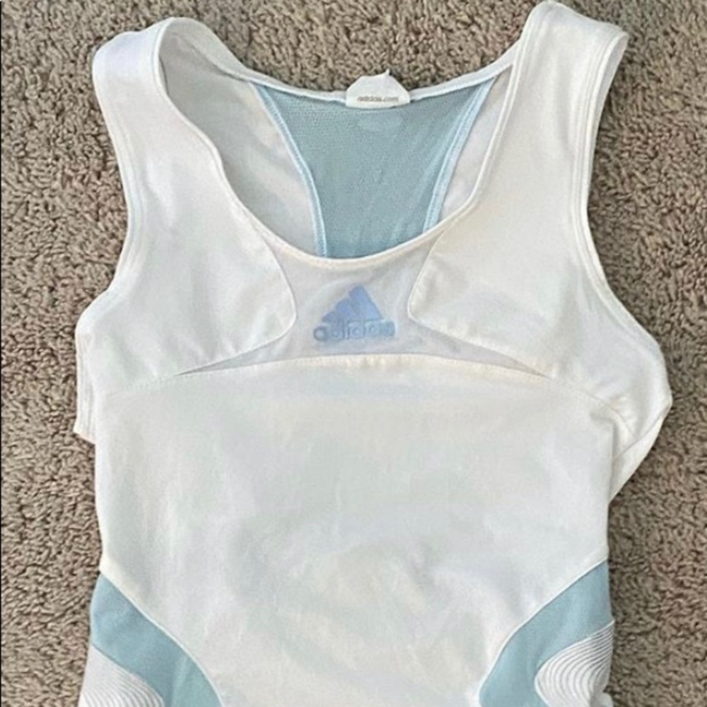 white and blue summer tank top